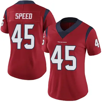 ＃45 Women's E.J. Speed Red Limited Houston Texans Alternate Vapor Untouchable Jersey