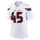 ＃45 Youth E.J. Speed White Game Houston Texans Jersey