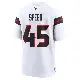 ＃45 Youth E.J. Speed White Game Houston Texans Jersey