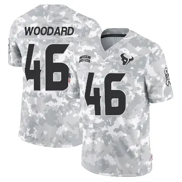＃46 Men's Jackson Woodard Arctic Camo Limited Houston Texans 2024 Salute to Service Jersey