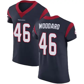 ＃46 Men's Jackson Woodard Navy Blue Elite Houston Texans Team Color Vapor Untouchable Jersey