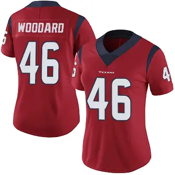 ＃46 Women's Jackson Woodard Red Limited Houston Texans Alternate Vapor Untouchable Jersey
