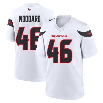 ＃46 Youth Jackson Woodard White Game Houston Texans Jersey