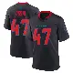 ＃47 Men's K.C. Ossai Navy Game Houston Texans 2nd Alternate Jersey