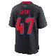 ＃47 Men's K.C. Ossai Navy Game Houston Texans 2nd Alternate Jersey