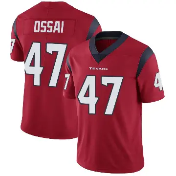 ＃47 Men's K.C. Ossai Red Limited Houston Texans Alternate Vapor Untouchable Jersey
