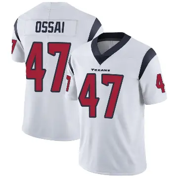 ＃47 Men's K.C. Ossai White Limited Houston Texans Vapor Untouchable Jersey