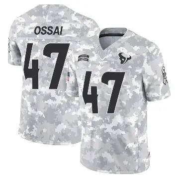 ＃47 Youth K.C. Ossai Arctic Camo Limited Houston Texans 2024 Salute to Service Jersey