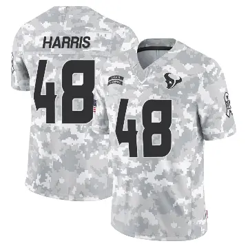 ＃48 Men's Christian Harris Arctic Camo Limited Houston Texans 2024 Salute to Service Jersey
