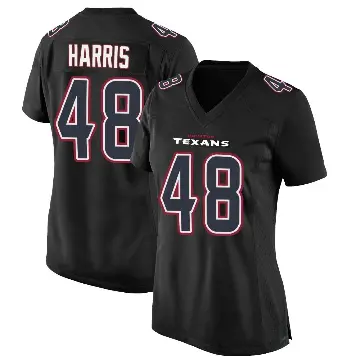 ＃48 Women's Christian Harris Black Game Houston Texans Fashion Jersey