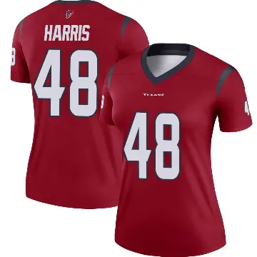 ＃48 Women's Christian Harris Red Legend Houston Texans Jersey