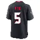 ＃5 Men's Jalen Pitre Navy Game Houston Texans Team Jersey