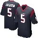 ＃5 Men's Kearis Jackson Navy Blue Game Houston Texans Team Color Jersey