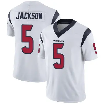 ＃5 Men's Kearis Jackson White Limited Houston Texans Vapor Untouchable Jersey