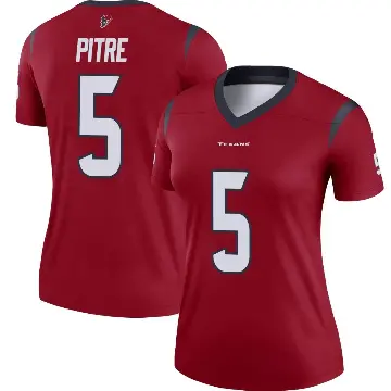 ＃5 Women's Jalen Pitre Red Legend Houston Texans Jersey