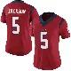 ＃5 Women's Kearis Jackson Red Limited Houston Texans Alternate Vapor Untouchable Jersey