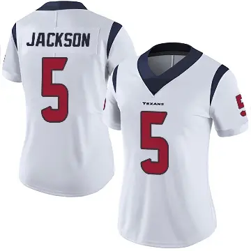 ＃5 Women's Kearis Jackson White Limited Houston Texans Vapor Untouchable Jersey