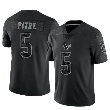 ＃5 Youth Jalen Pitre Black Limited Houston Texans Reflective Jersey