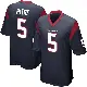 ＃5 Youth Jalen Pitre Navy Blue Game Houston Texans Team Color Jersey