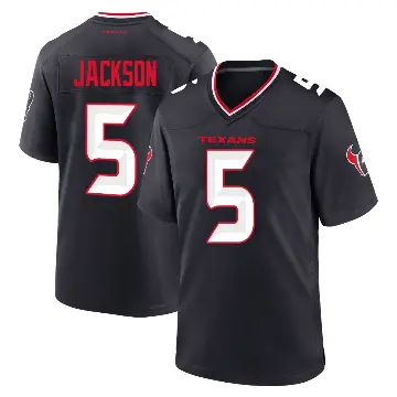 ＃5 Youth Kearis Jackson Navy Game Houston Texans Team Jersey