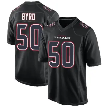 ＃50 Men's Solomon Byrd Black Game Houston Texans Fashion Jersey