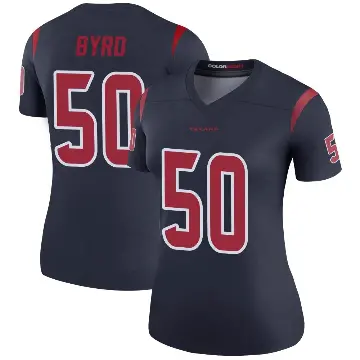 ＃50 Women's Solomon Byrd Navy Legend Houston Texans Color Rush Jersey