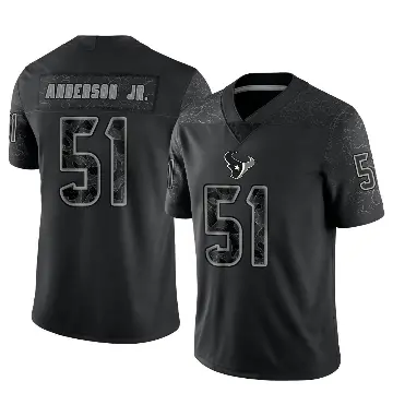 ＃51 Men's Will Anderson Jr. Black Limited Houston Texans Reflective Jersey
