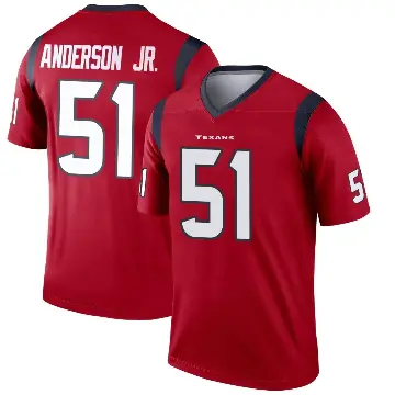 ＃51 Men's Will Anderson Jr. Red Legend Houston Texans Jersey