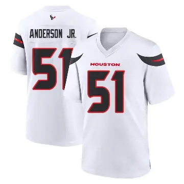 ＃51 Men's Will Anderson Jr. White Game Houston Texans Jersey