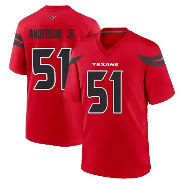＃51 Youth Will Anderson Jr. Red Game Houston Texans Alternate Jersey