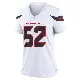 ＃52 Women's Darrell Taylor White Game Houston Texans Jersey