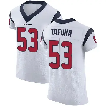 ＃53 Men's Junior Tafuna White Elite Houston Texans Vapor Untouchable Jersey