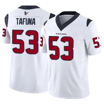 ＃53 Men's Junior Tafuna White Limited Houston Texans Vapor F.U.S.E. Jersey