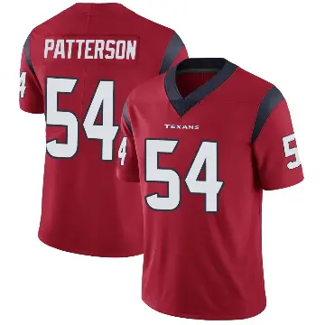 ＃54 Men's Jarrett Patterson Red Limited Houston Texans Alternate Vapor Untouchable Jersey