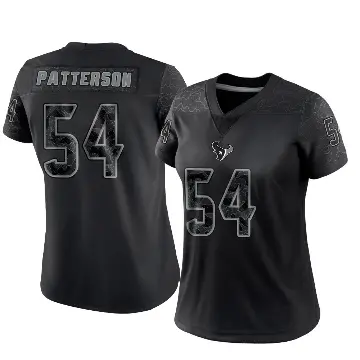 ＃54 Women's Jarrett Patterson Black Limited Houston Texans Reflective Jersey