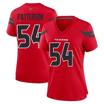 ＃54 Women's Jarrett Patterson Red Game Houston Texans Alternate Jersey