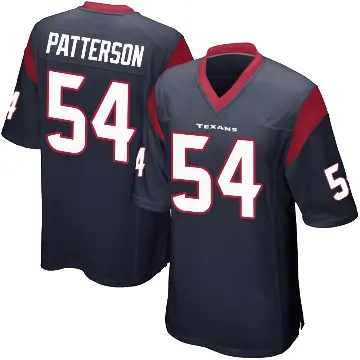 ＃54 Youth Jarrett Patterson Navy Blue Game Houston Texans Team Color Jersey