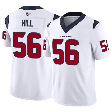 ＃56 Men's Jamal Hill White Limited Houston Texans Vapor F.U.S.E. Jersey