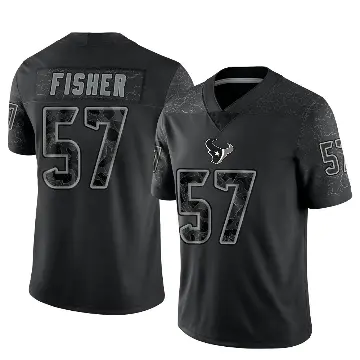 ＃57 Men's Blake Fisher Black Limited Houston Texans Reflective Jersey