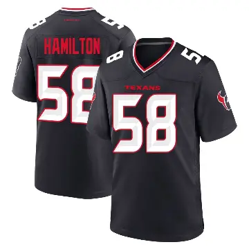 ＃58 Youth Kyonte Hamilton Navy Game Houston Texans Team Jersey