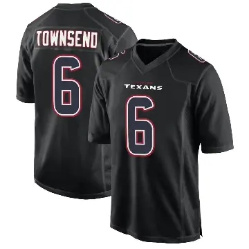 ＃6 Men's Tommy Townsend Black Game Houston Texans Fashion Jersey