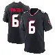 ＃6 Youth Tommy Townsend Navy Game Houston Texans Team Jersey