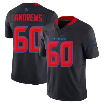 ＃60 Men's Jake Andrews Navy Limited Houston Texans 2nd Alternate Vapor F.U.S.E. Jersey