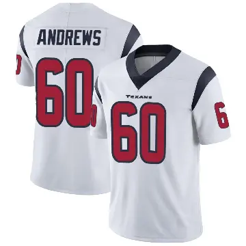 ＃60 Men's Jake Andrews White Limited Houston Texans Vapor Untouchable Jersey