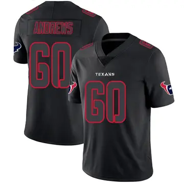 ＃60 Youth Jake Andrews Black Impact Limited Houston Texans Jersey