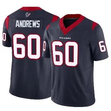 ＃60 Youth Jake Andrews Navy Limited Houston Texans Vapor F.U.S.E. Jersey