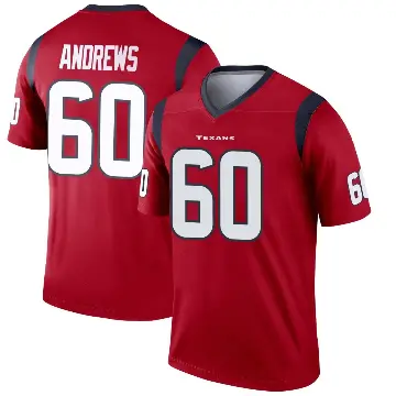 ＃60 Youth Jake Andrews Red Legend Houston Texans Jersey