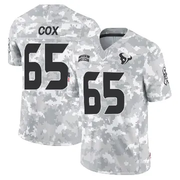 ＃65 Men's Eli Cox Arctic Camo Limited Houston Texans 2024 Salute to Service Jersey