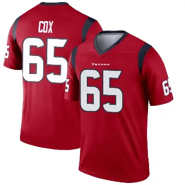 ＃65 Youth Eli Cox Red Legend Houston Texans Jersey