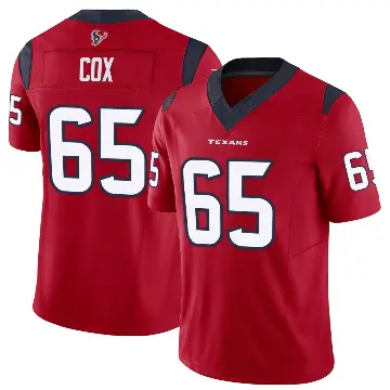 ＃65 Youth Eli Cox Red Limited Houston Texans Vapor F.U.S.E. Jersey